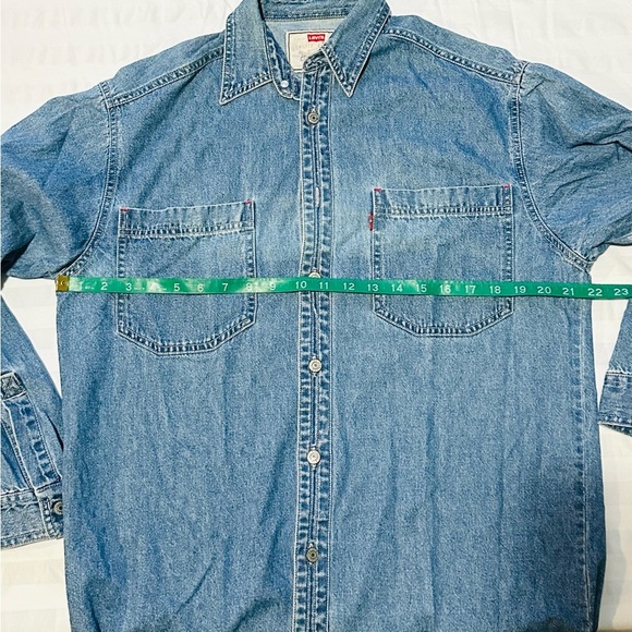 Levi's Vintage Mens Denim Button Down Shirt Sz S Vintage Work Shirt VTG Red Tab - Picture 6 of 10
